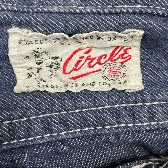 Vintage 1960s/70s Circle S Sears denim cut off youth 4/5 - Picture 2 of 5